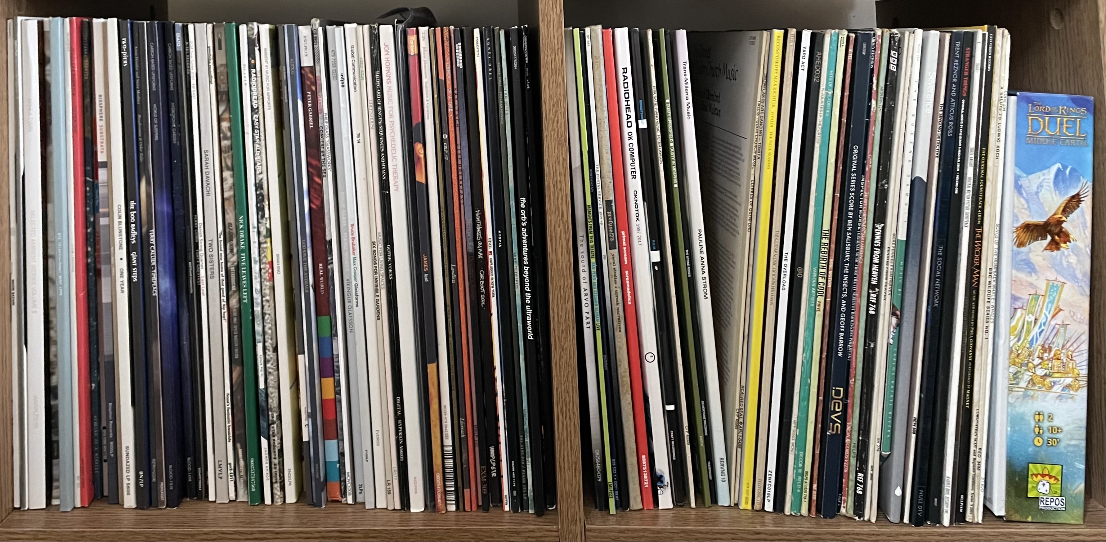 Photo of my record collection - just a load of record cover spines